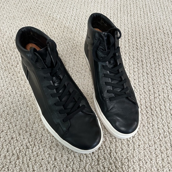 Vince black leather high top sneakers - Picture 4 of 4
